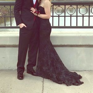 Black Lace Prom Dress